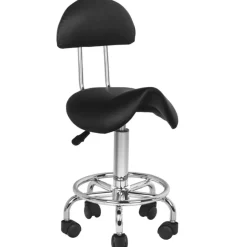Hot Activeshop ergonomische cosmetische kapperskruk zadelkruk met rugleuning en in hoogte verstelbaar Behandelstoelen
