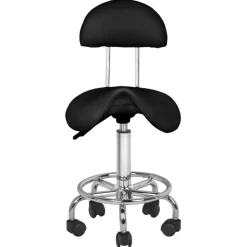 Hot Activeshop ergonomische cosmetische kapperskruk zadelkruk met rugleuning en in hoogte verstelbaar Behandelstoelen