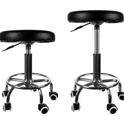 Outlet Beautylushh Kapperskruk Zadelkruk op Wielen In Hoogte Verstelbaar Behandelstoelen