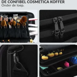Outlet Cosmetica Koffer Make-up Koffer met verstelbare vakken Make-Up Koffers