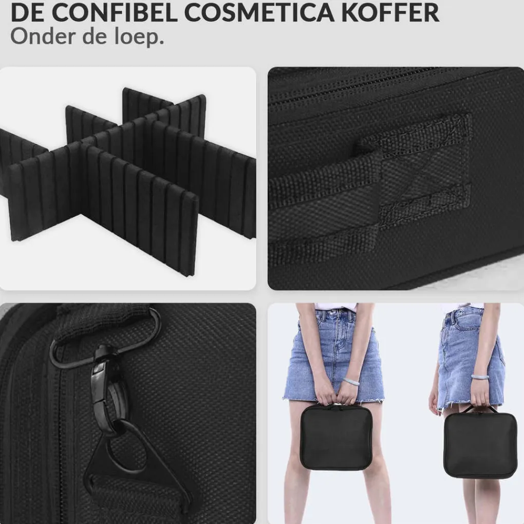 Sale Cosmetica Koffer Make-up Koffer met verstelbare vakken Make-Up Koffers