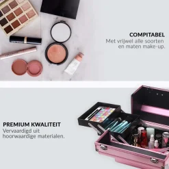 Hot Opvouwbare Cosmetica Koffer 5 Opbergvakken Beauty Case Make-Up Koffers