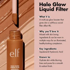 New e.l.f. Halo Glow 6.5 Deep Liquid Filter Foundation