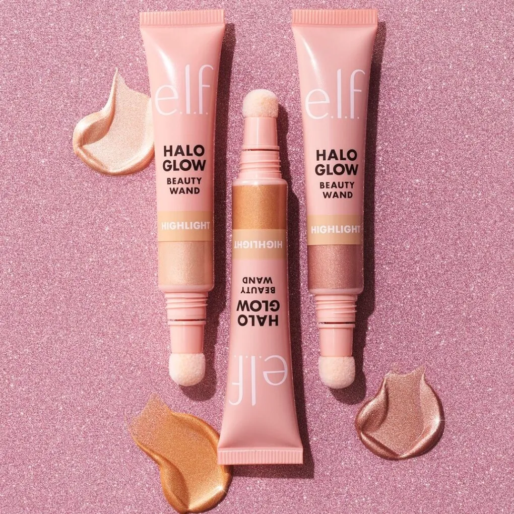 Best e.l.f. Halo Glow Highlight Champagne Campaign Beauty Wand Highlighter