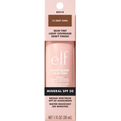 Best e.l.f. Halo Glow SPF50 15 Deep Cool Skin Tint Foundation
