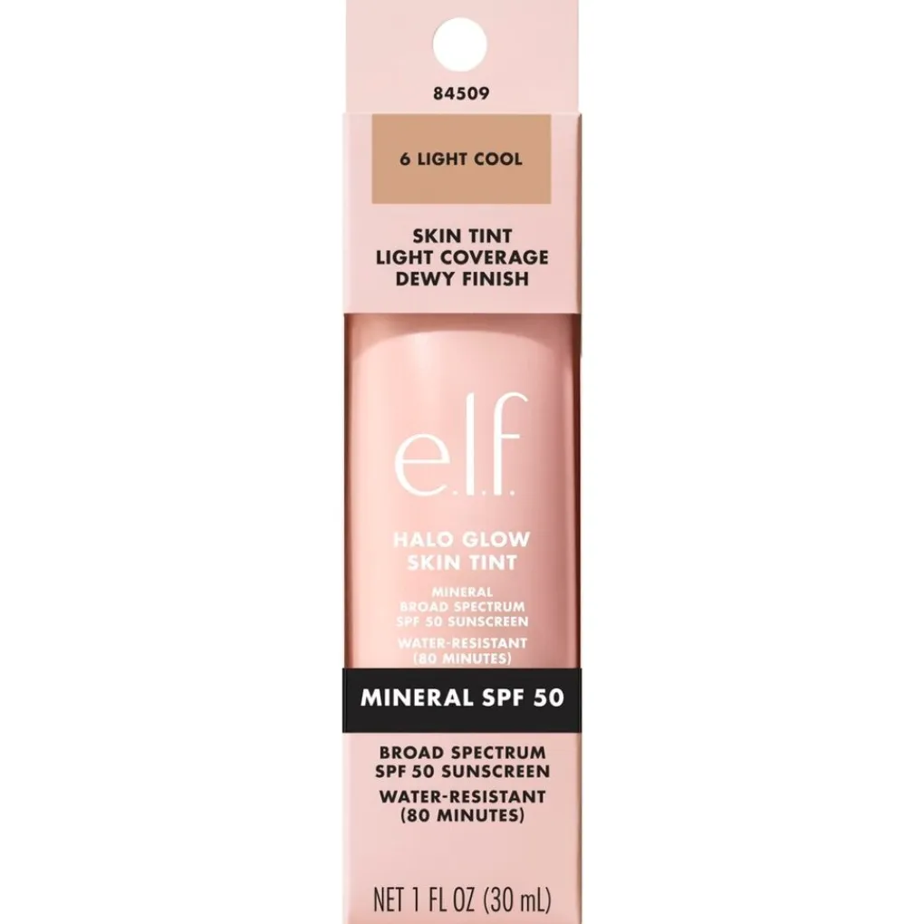 e.l.f. Halo Glow SPF50 6 Light Cool Skin Tint Foundation