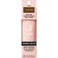 e.l.f. Halo Glow SPF50 17 Rich Warm Skin Tint Foundation
