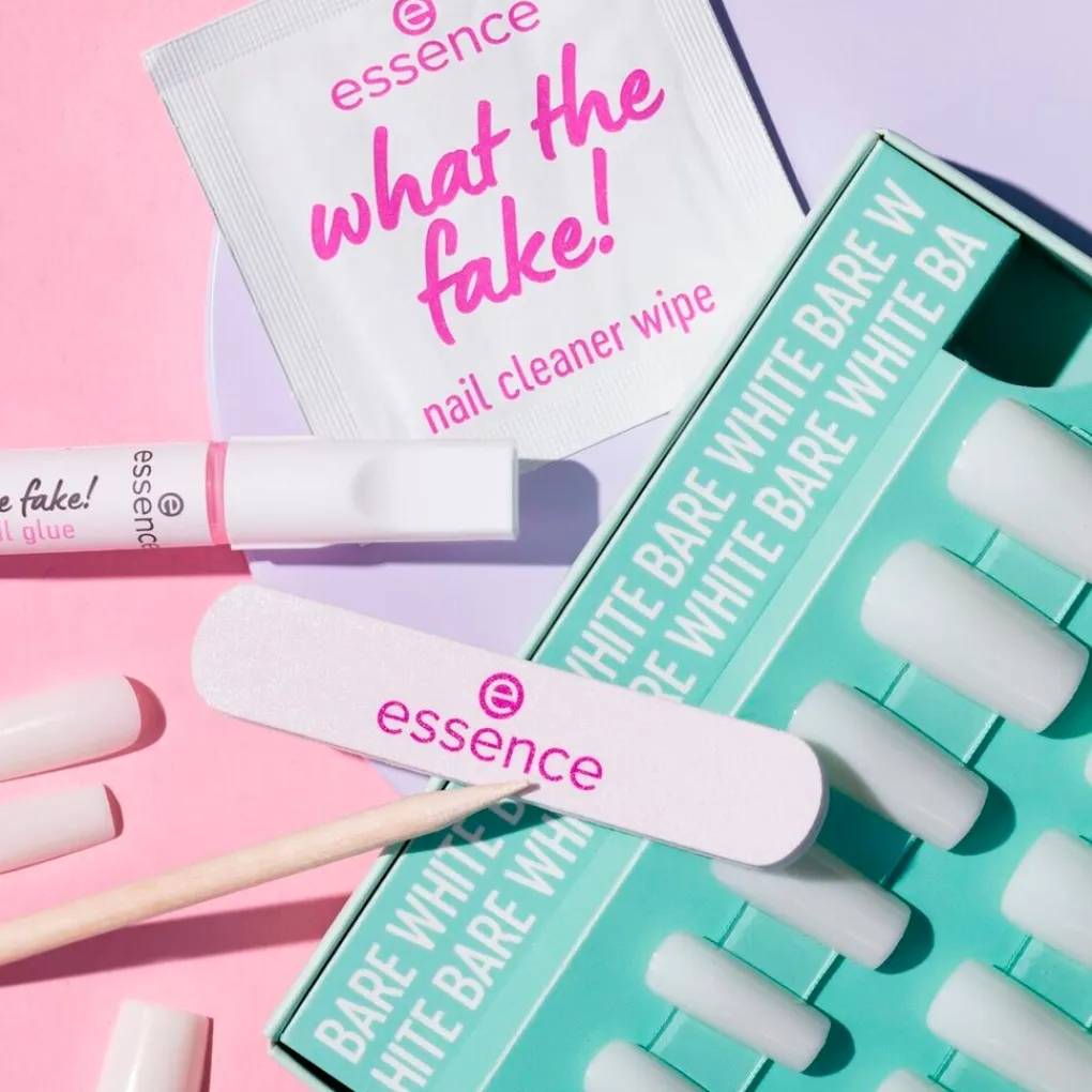 Sale What The Fake! 04 Bare White Press-On Nails Manicure Nagelverzorging
