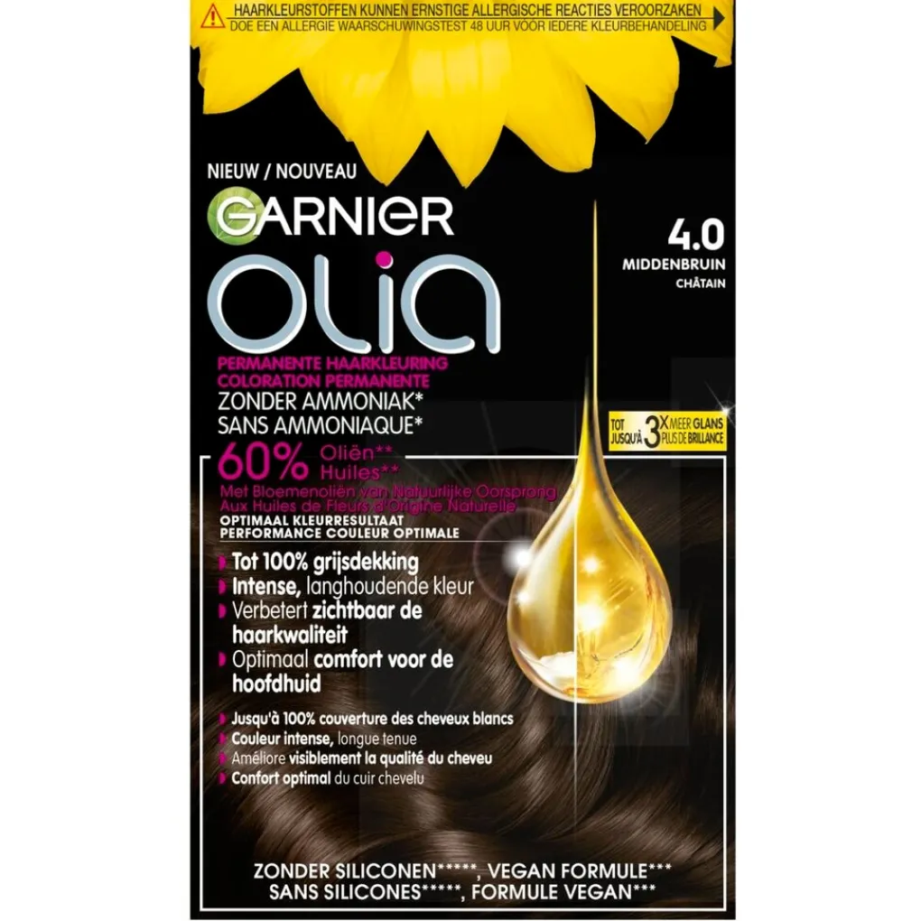 Garnier 4.0 Middenbruin Permanente Haarkleuring Haarverf