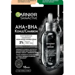 Outlet Garnier SkinActive Pure Charcoal Tissuemasker Gezichtsmaskers
