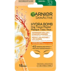 Clearance Garnier SkinActive Sinaasappel & Hyaluronzuur Oog Tissuemasker Gezichtsmaskers