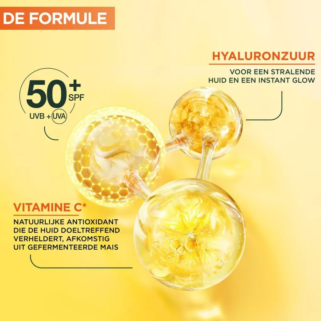 Clearance Garnier Vitamine C SPF50+ Invisible Anti-Pigmentvlekken Daily UV Fluid Dagcreme