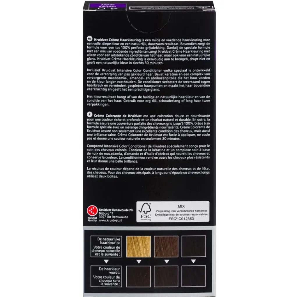 Discount 4.0 Donker Bruin Crème Haarkleuring Haarverf
