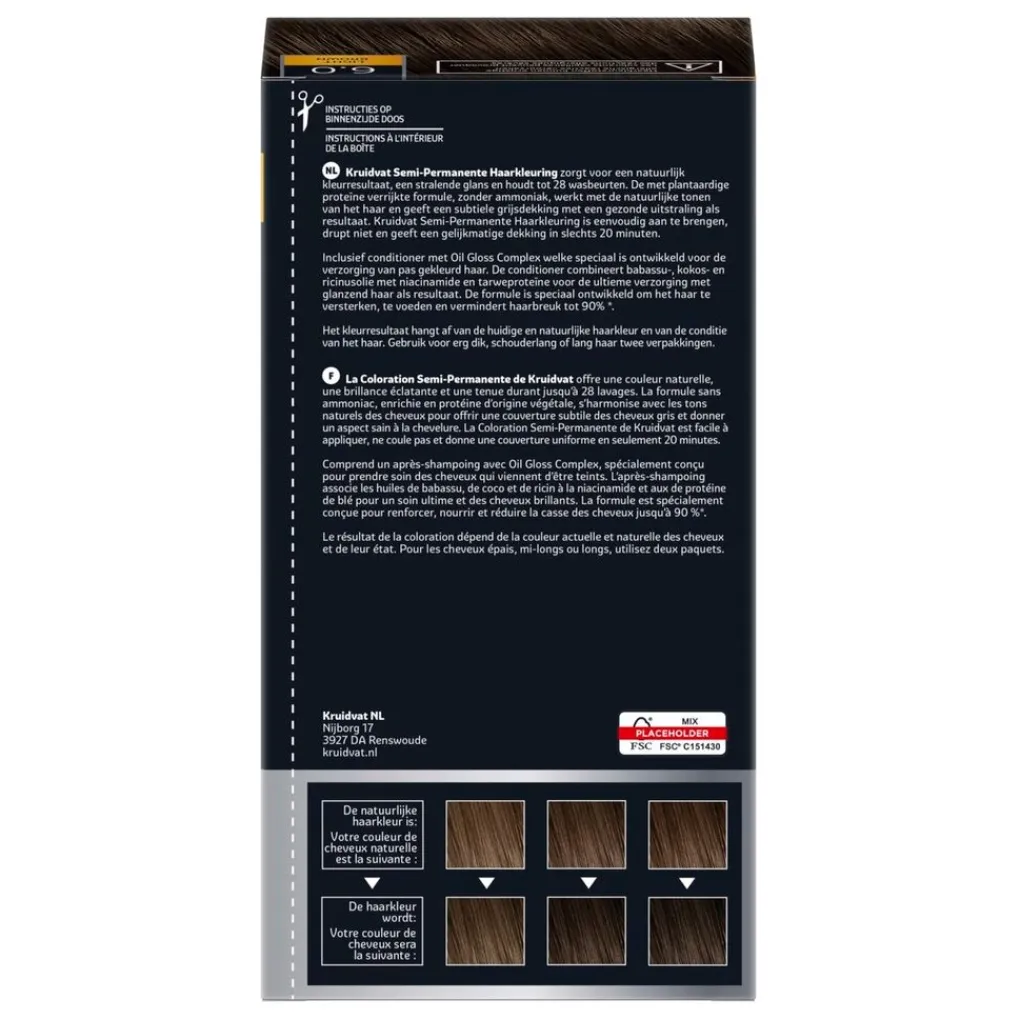 Sale 6.0 Light Brown Semi-Permanente Haarkleuring Haarverf