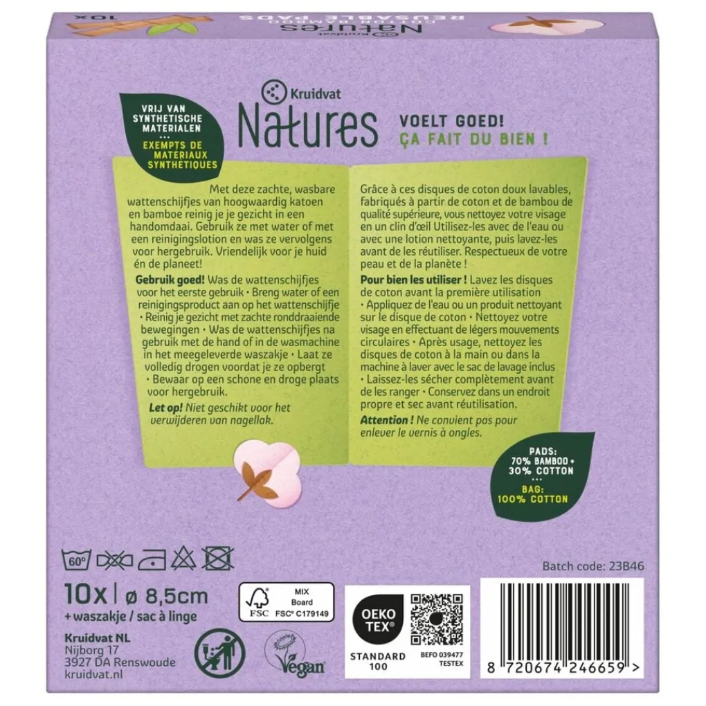 Hot Cotton-Bamboo Reusable Pads Wattenschijfjes En Staafjes