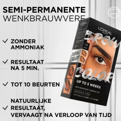 Outlet L'Oréal Paris 1.0 Black Brow Color Wenkbrauwverf Wenkbrauw Make-Up