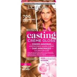 New L'Oréal Paris Crème Gloss 700 Middenblond Verzorgende Haarkleuring Haarverf