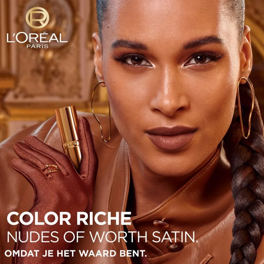 Outlet L'Oréal Paris Color Riche 570 Worth It Intense Satin Nude Lippenstift Lipmake-Up