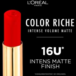Sale L'Oréal Paris Color Riche Volume Matte 480 Plum Dominant Intense Lippenstift Lipmake-Up