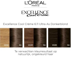 New L'Oréal Paris Cool Crème 6.11 Ultra As Donkerblond Permanente Haarkleuring Haarverf