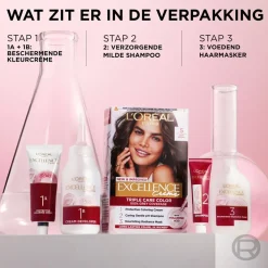 New L'Oréal Paris Crème 3 Donkerbruin Permanente Haarverf Haarverf