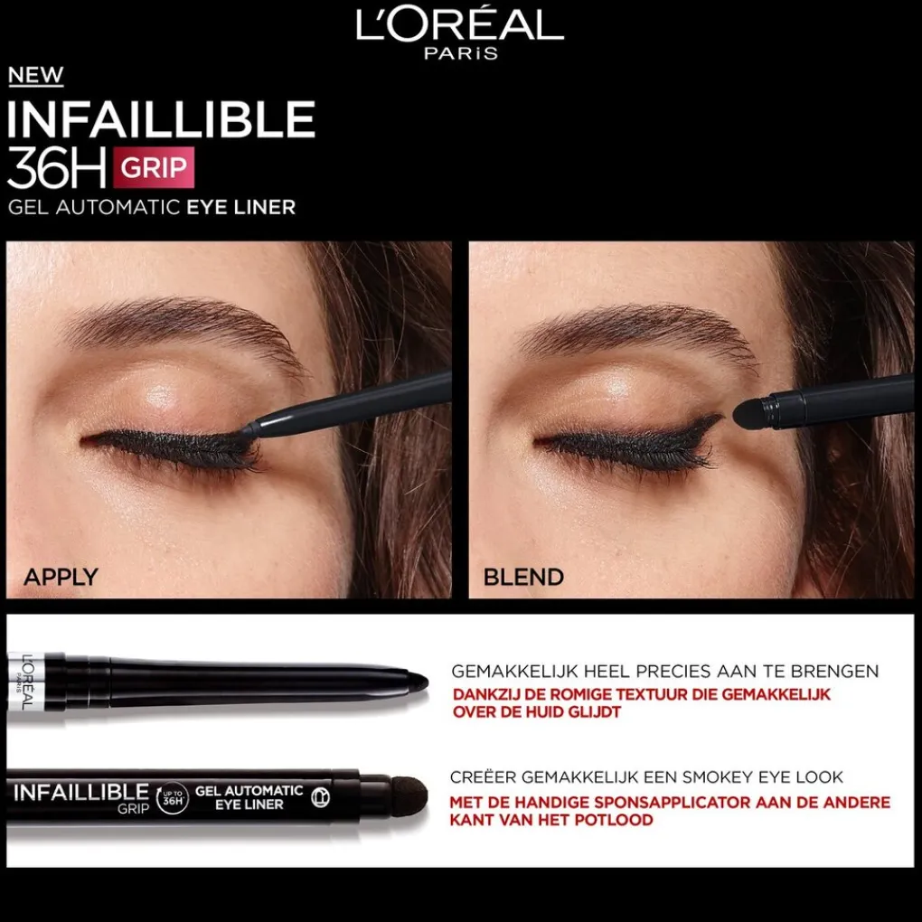 Sale L'Oréal Paris Infaillible 36H Grip Gel Automatic Taupe Grey Eyeliner Eyeliner