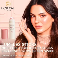 Discount L'Oréal Paris Lumi Le Glass 620 Pink Ballet Highlighter Stick Highlighter