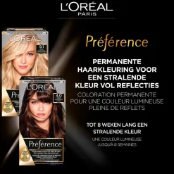 Sale L'Oréal Paris Préférence 5.21 Koel Lichtbruin Permanente Haarkleuring Haarverf