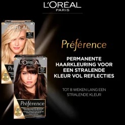 L'Oréal Paris Préférence 6.21 Koel Donkerblond Permanente Haarkleuring Haarverf