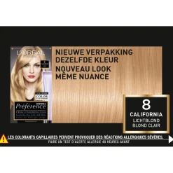 Online L'Oréal Paris Préférence 8 Lichtblond Permanente Haarkleuring Haarverf