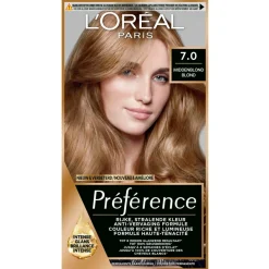 Hot L'Oréal Paris Préférence 7 Middenblond Permanente Haarkleuring Haarverf