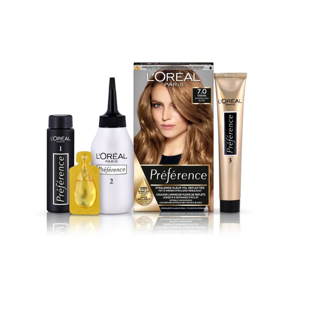 Hot L'Oréal Paris Préférence 7 Middenblond Permanente Haarkleuring Haarverf