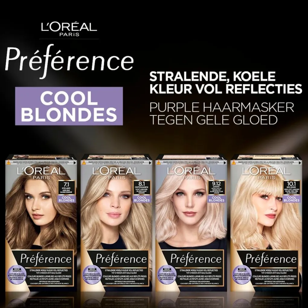 Discount L'Oréal Paris Préférence Cool Blondes 9.12 Zeer Licht As Beigeblond Permanente Haarkleuring Haarverf