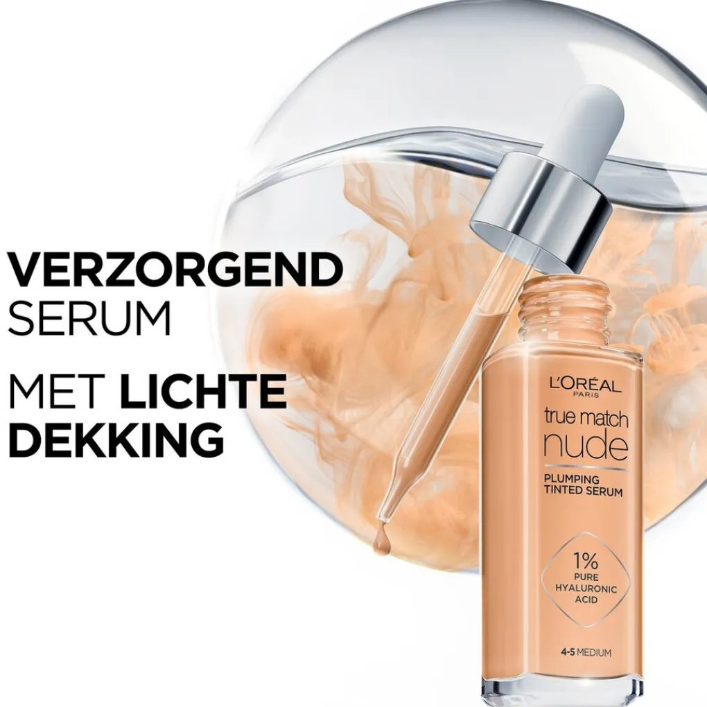 Best L'Oréal Paris True Match Nude 5-6 Medium Tan Plumping Tinted Serum Foundation