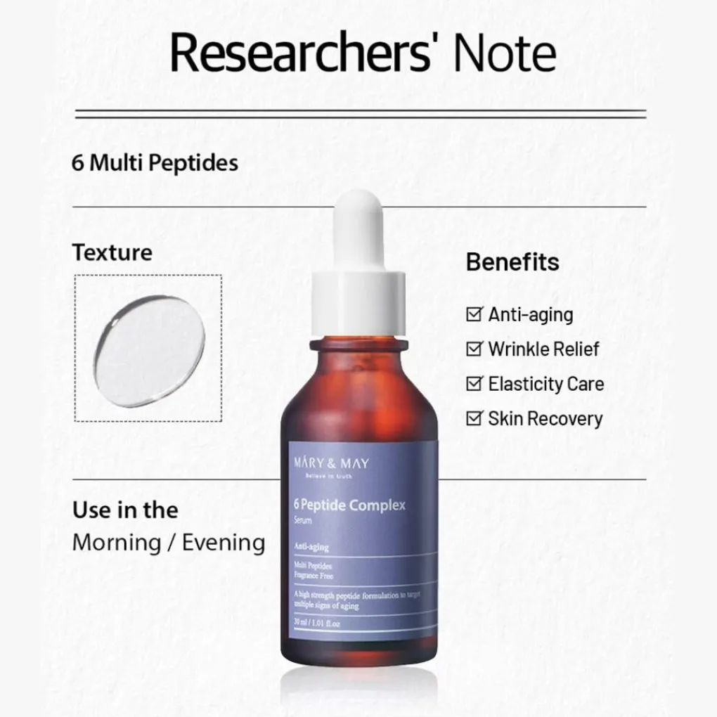 Best 6 Peptide Complex Serum Korean Skincare|Serum