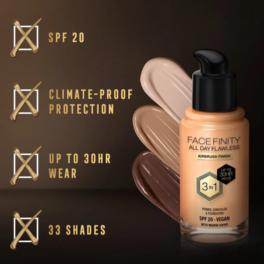 Online Facefinity All Day Flawless W70 Warm Sand Foundation Foundation