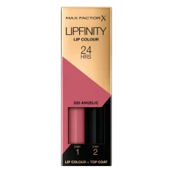 Clearance Lipfinity Lip Colour 020 Angelic 2-Step Longlasting Lipstick Lipmake-Up