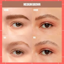 Clearance New York Build-A-Brow 257 Medium Brown Wenkbrauwpotlood en -Gel Wenkbrauw Make-Up