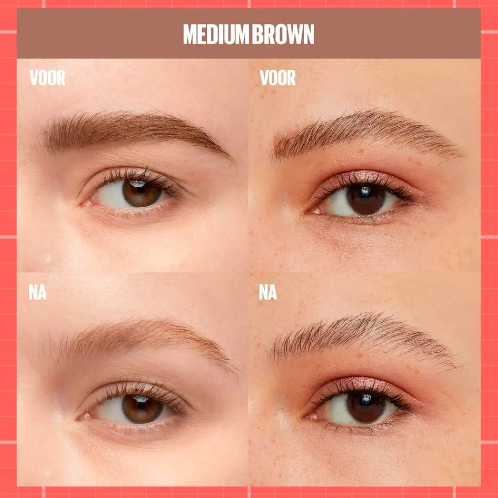 Clearance New York Build-A-Brow 257 Medium Brown Wenkbrauwpotlood en -Gel Wenkbrauw Make-Up