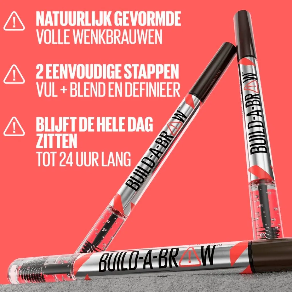 Clearance New York Build-A-Brow 257 Medium Brown Wenkbrauwpotlood en -Gel Wenkbrauw Make-Up