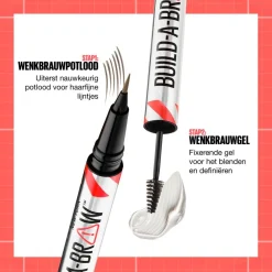 Clearance New York Build-A-Brow 257 Medium Brown Wenkbrauwpotlood en -Gel Wenkbrauw Make-Up
