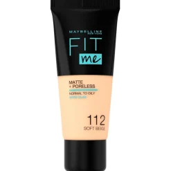 Sale New York Fit Me Matte & Poreless 112 Soft Beige Foundation Foundation