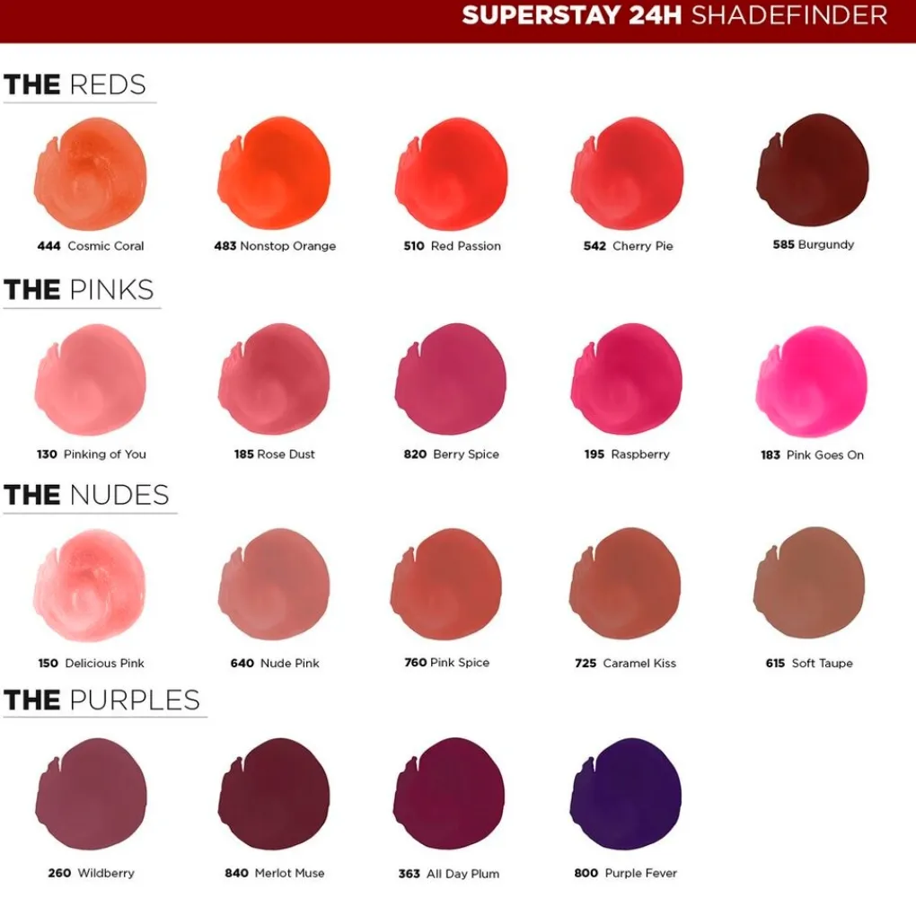 Sale New York SuperStay 24HRS 542 Cherry Pie Lippenstift Lipmake-Up