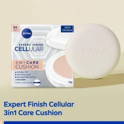 Sale NIVEA Cellular Expert Finish 03 Medium Dark SPF15 3-In-1 Care Cushion Foundation Foundation