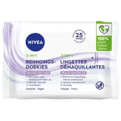 Online NIVEA 3-In-1 Sensitive Reinigingsdoekjes Gezichtsreiniging