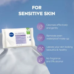 Online NIVEA 3-In-1 Sensitive Reinigingsdoekjes Gezichtsreiniging