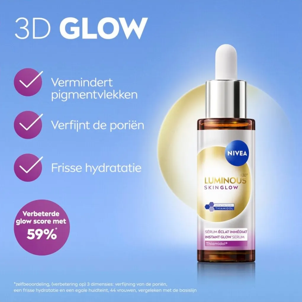Best NIVEA Luminous630 Skin Glow Instant Glow Serum Mini Reisverpakkingen|Serum