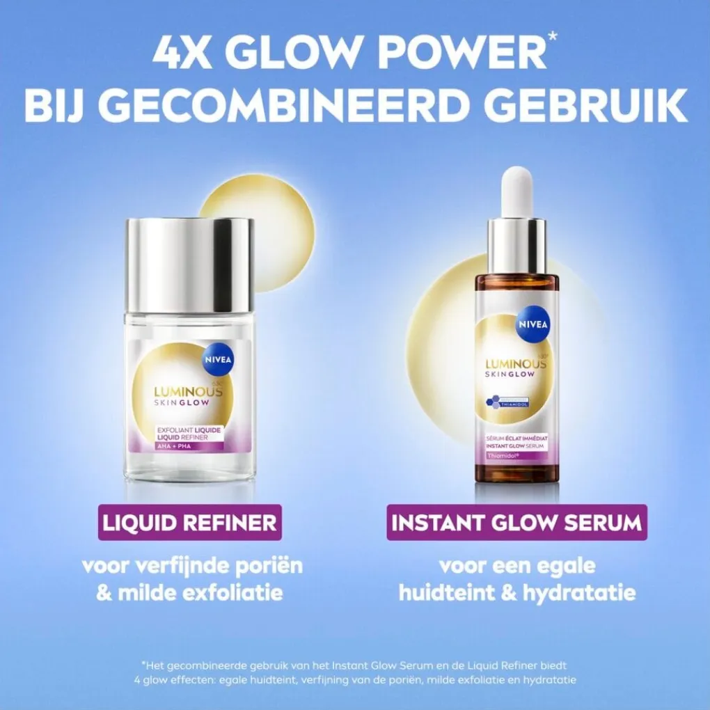 Best NIVEA Luminous630 Skin Glow Instant Glow Serum Mini Reisverpakkingen|Serum