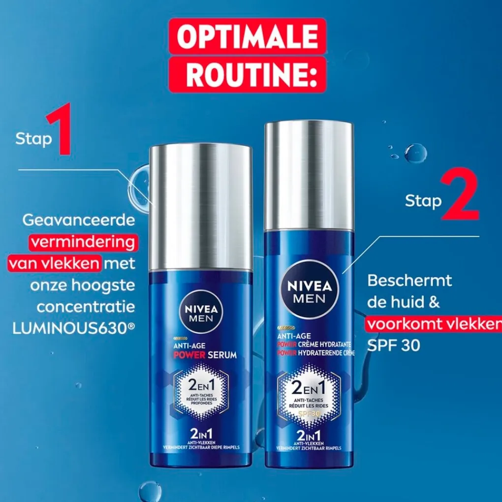 Clearance Anti-Age 2-in-1 Power Serum Gezichtsserum Mannen|Serum