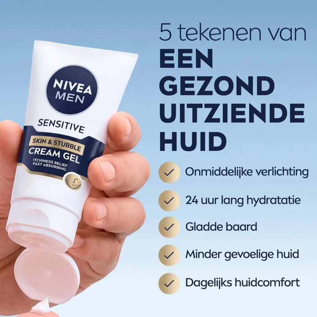Hot Sensitive Huid & Stoppelbaard Gezichtsgel Baardverzorging|Gezichtscreme Mannen